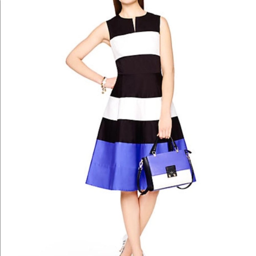 Kate Spade Corley Stretch Cotten Striped Dress Size 0
